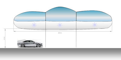 Looks like a cloud: with curves, in which we integrated the flexible rain drain