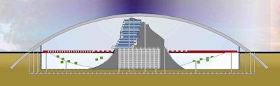 The actual design has room for 245 chalets
